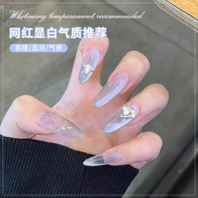 El nuevo estilo de Ennishi no es gris, ojo de gato 2025 muestra cerámica blanca, ojo de gato blanco, esmalte de uñas, exclusivo para salón de uñas