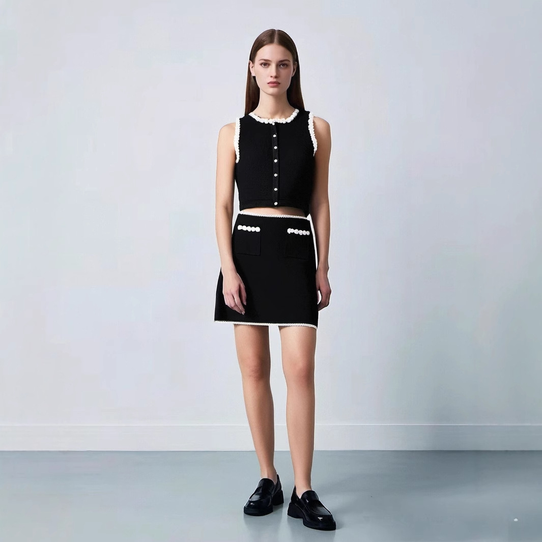 Summer elegant knitted vest sleevless