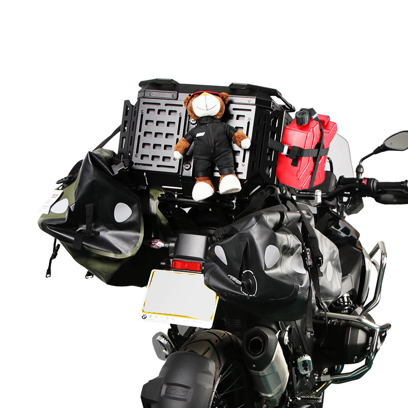 45L multifuncional blindado negro motocicleta de aluminio tailgate scooter tailgate maverick baúl de coche eléctrico