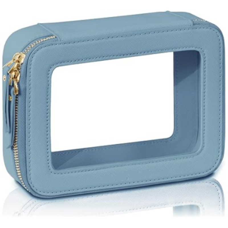 Productos en stock para ventas transfronterizas: nueva bolsa de cosméticos transparente multiusos, bolsa de aseo impermeable para viajes, estuche para productos de cuidado de la piel.