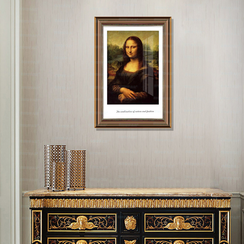 Mona Lisa real bordado cruzado Mona Lisa minimalista sala de estar moderna portátil arte figura decoración bordado a mano image 4