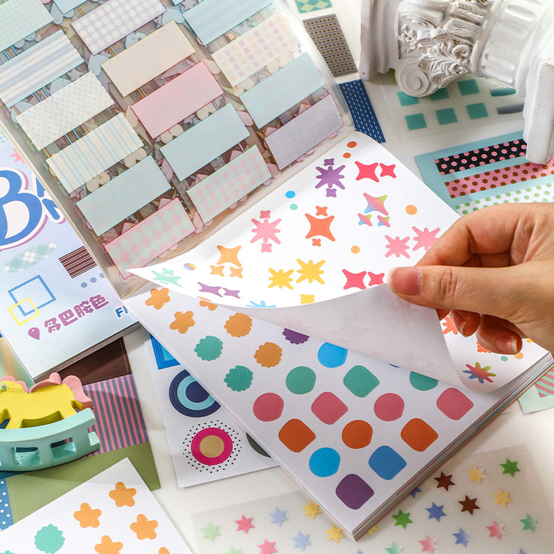 Fangdao simple ins aire material contable decoración pegatinas de gran capacidad multi-material pegatinas básicas al por mayor