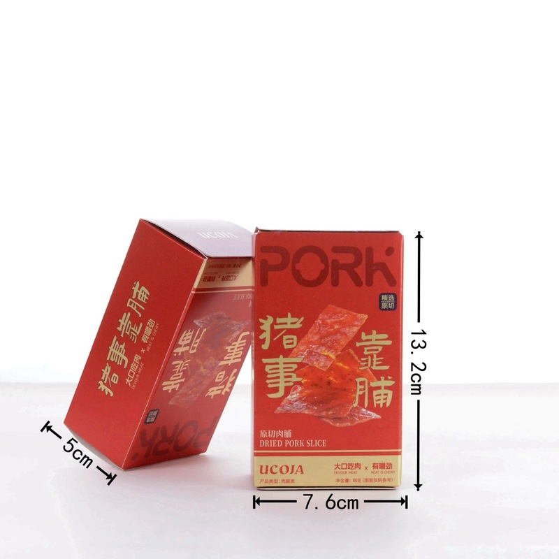 悠客家猪事靠脯原切猪肉脯红色结婚订货喜糖伴手礼零食18g/3袋装|undefined