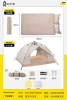 Two doors and two gauze (model for 3-4 people) off-white + double sponge inflatable sleeping mat + camping lamp (3 dry batteries) + picnic mat + moisture-proof mat