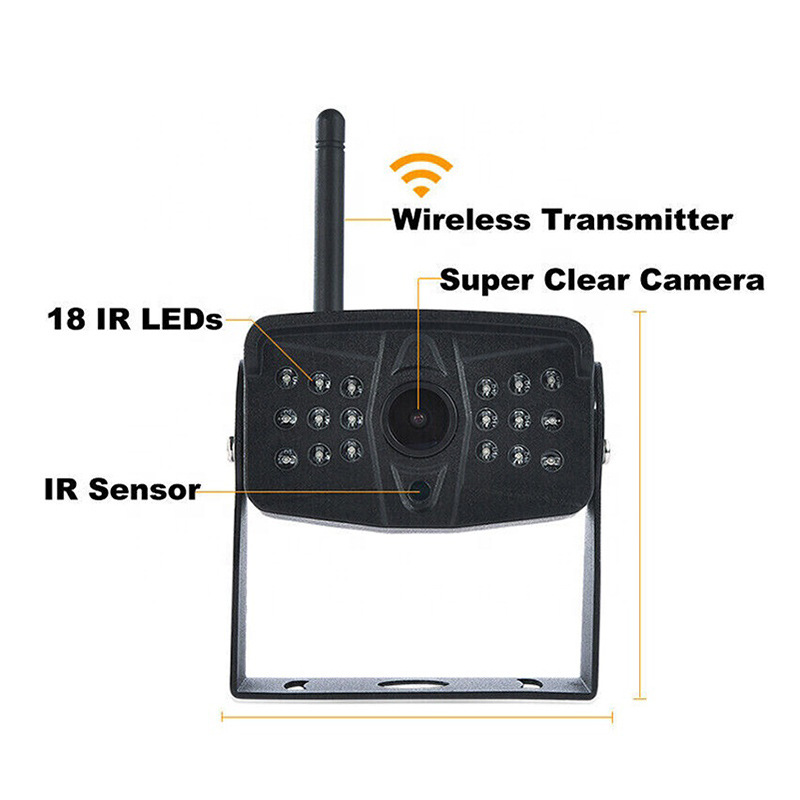 12-24V Wide Voltage 2.4g Digital Wireless Image High-Definition Ahd1080P Monitoring Truck Driving Recorder
