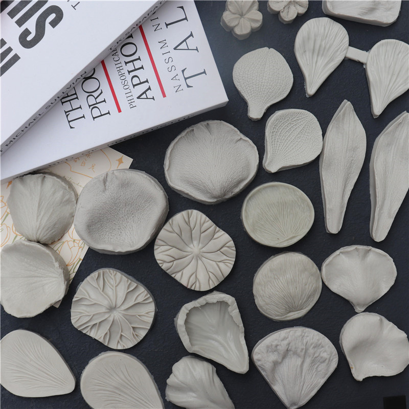Rose peony flower Tulip Lily plum blossom silicone sugar mold cake embossing printing silicone mold clip mold