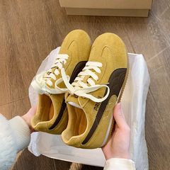 运动德训鞋女2025新款春秋季休闲板鞋超火平底百搭小白鞋阿甘鞋女