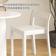 塑料家用餐椅北欧轻奢餐厅可叠放餐桌靠背椅子现代简约书桌小凳子