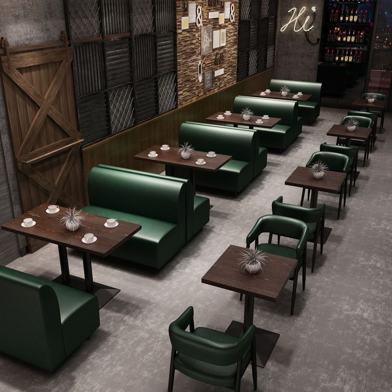 Tea shop cassette Tables and chairs combination bar Café Western Restaurant Pot shops Dessert Wall sofa Tables and chairs