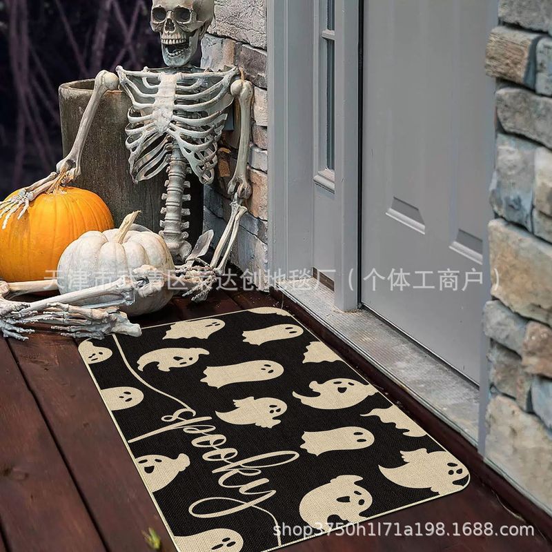 Amazon Temu ハロウィンゴーストフロアマット、汚れにくい玄関ドアマット、バスルーム吸収性フットマット、リビングルーム装飾フロアマット|undefined