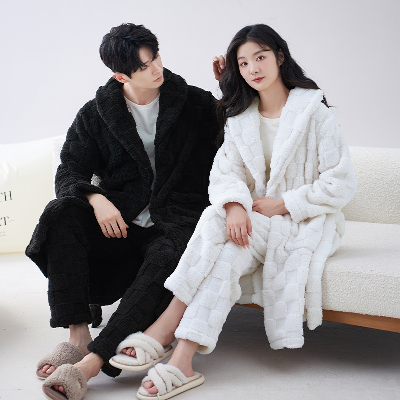 Pijamas de las mujeres de invierno de las mujeres de coral de lana forrado de lana engrosada camisón traje rojo cumpleaños año celebración ropa para el hogar invierno