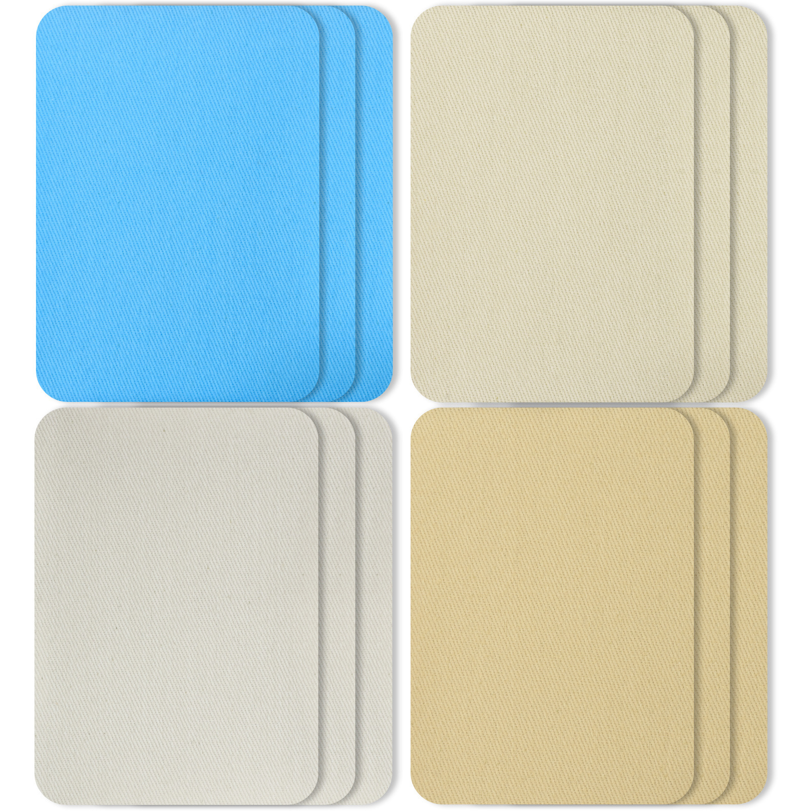 Parche de tela de algodón al por mayor parche de manga cuadrado parche de mezclilla camisa de suéter adhesivo de alta calidad parche de codo parche de rodilla