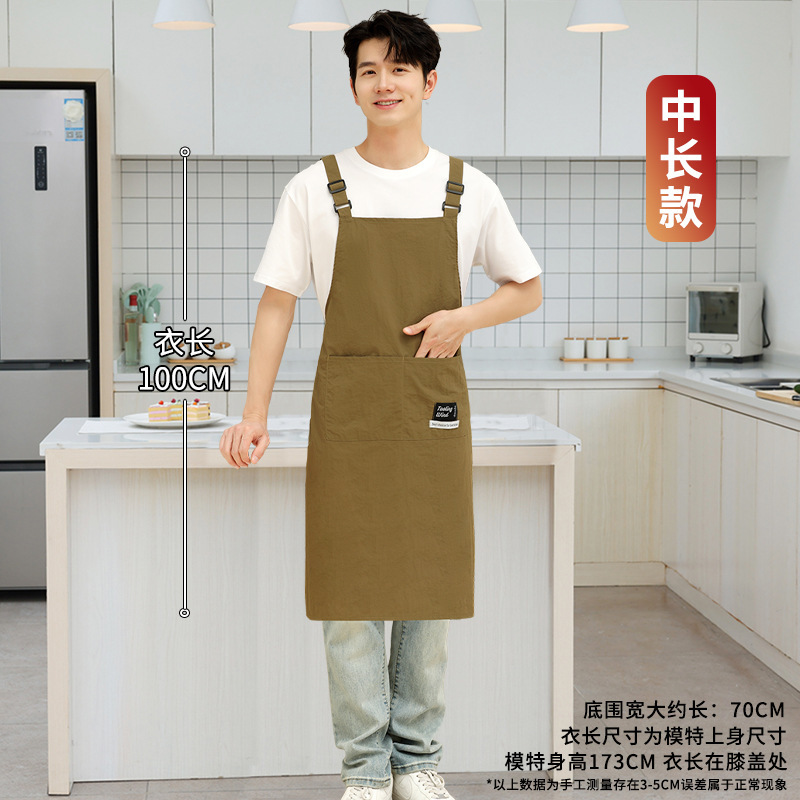 キッチンや家庭用の男性用エプロン 2025 新しい耐油性と防水性の仕事とケータリングのための特別なハイエンドの若いスタイルのカスタマイズ|undefined