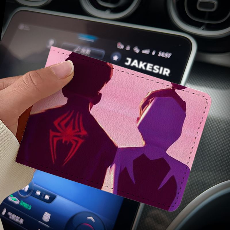 Spider-Man universo de navegación Licencia de Conducir cubierta protectora dos en uno Licencia de Conducir vehículo de motor Licencia de Conducir cubierta de cuero alta apariencia