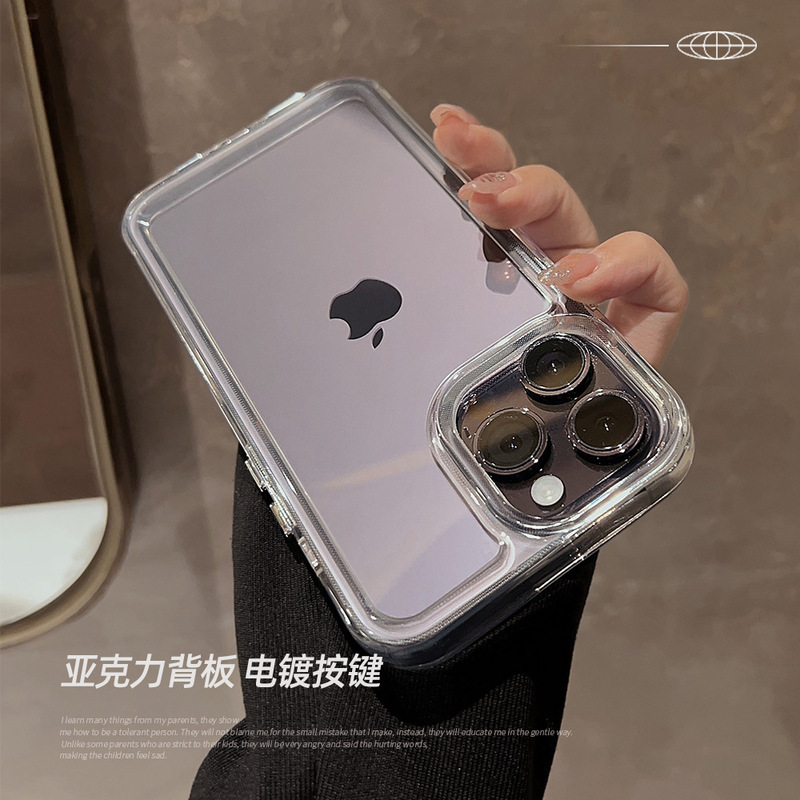 Acrylic Space Shell Iphone16 Apple Phone Case 17Pro Max Full Protection Anti-Drop 15 Compatible 11 Transparent X Acrylic Space Shell Iphone16 Apple Phone Case 17Pro Max Full Protection Anti-Drop 15 Compatible 11 Transparent X