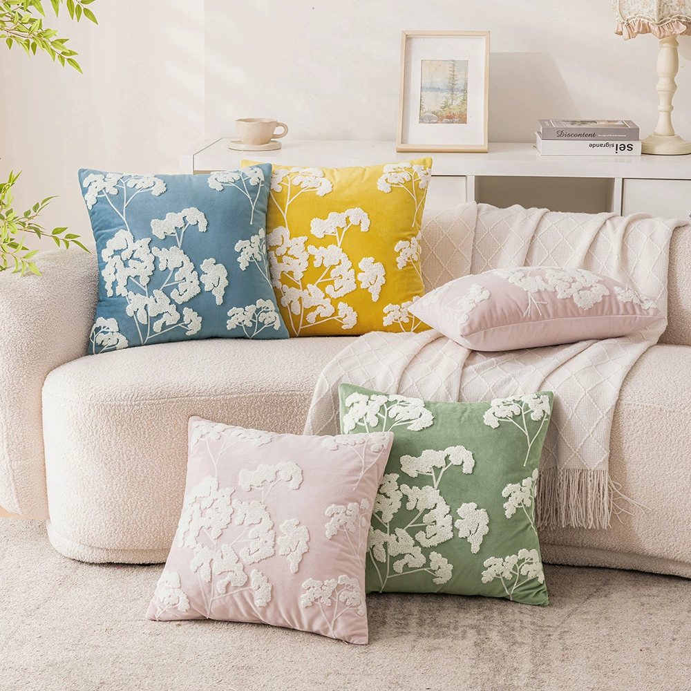 Fresh swan, pillow, pillowcase, sofa, with embroidery