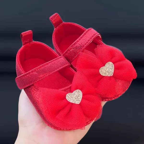 Autumn Baby Girl Shoes Princess Shoes 0-1 Years Old Non-Slip Soft Baby Toddler Shoes 100Th Anniversary Shoes Newborn Shoes