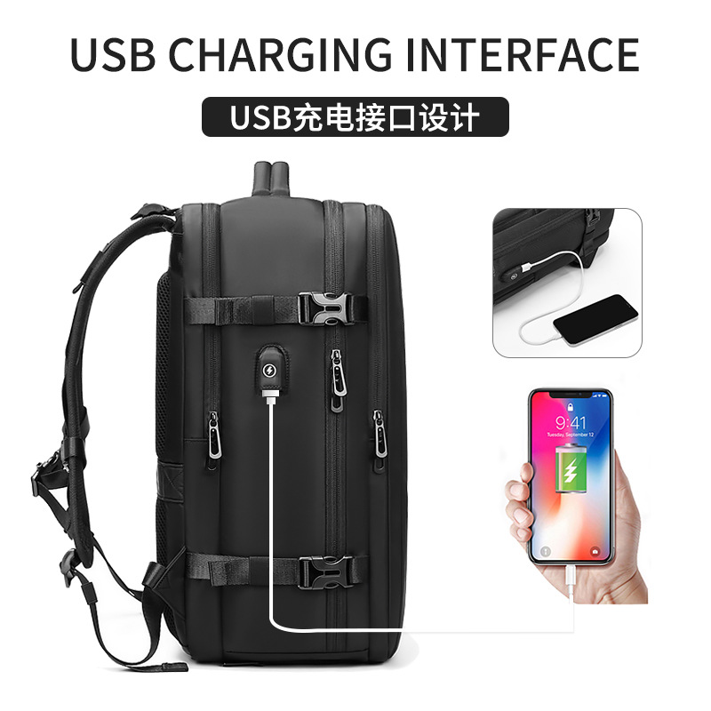 Cross-Border Hombres mochila de moda de estilo Coreano bolsa de ordenador ligero de gran capacidad mochila multifuncional para los hombres