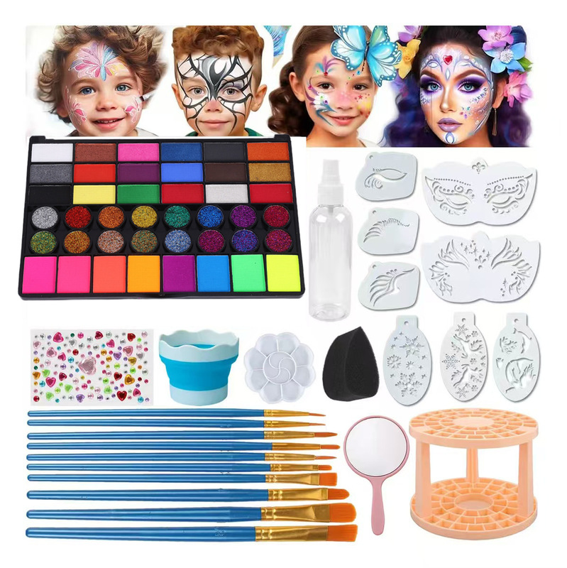 New 42-Color Water-Soluble Human Face Painting Pigment Halloween Christmas Face Painting Holiday Dress