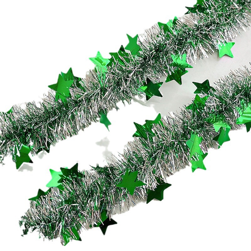 Transfronterizo Amazon Navidad FIESTA DE Año Nuevo decoración suministros color raya lana raya Garland cumpleaños decoración