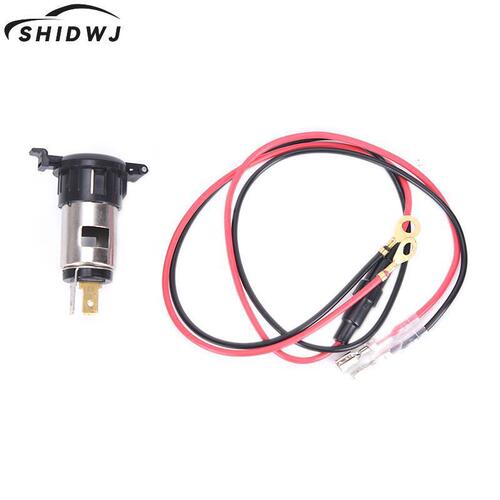 Cigarette lighter female seat modified car, motorcycle, electric vehicle, shrapnel socket ceramic core cigarette lighter female seat