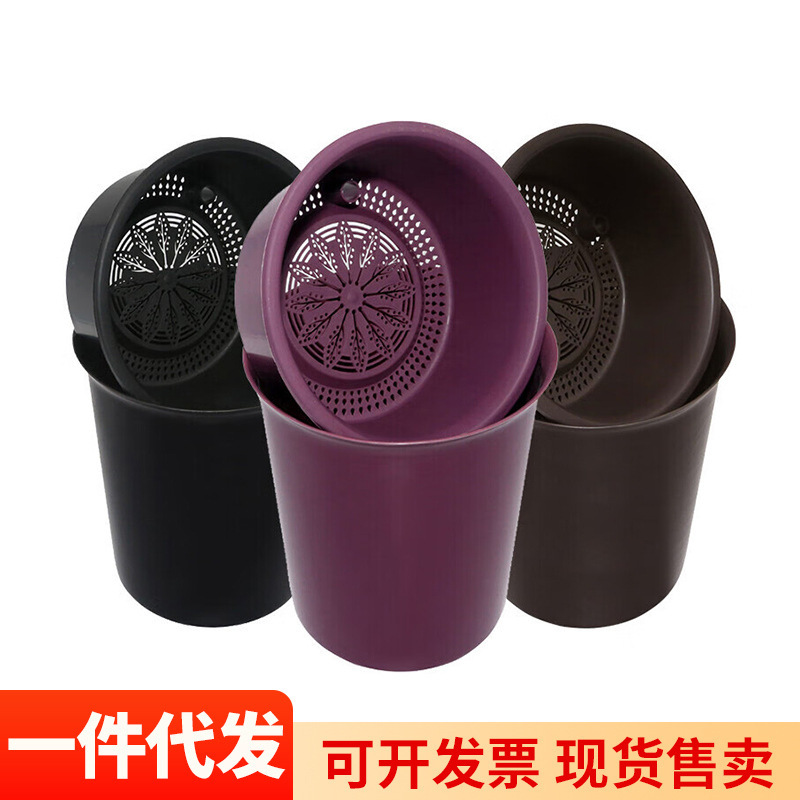 Uncovered Tea Bucket Tea Dregs Bucket Office Coffee Table Waste Bucket Tea Dregs Tea Water Separation Bucket Household Plastic Trash