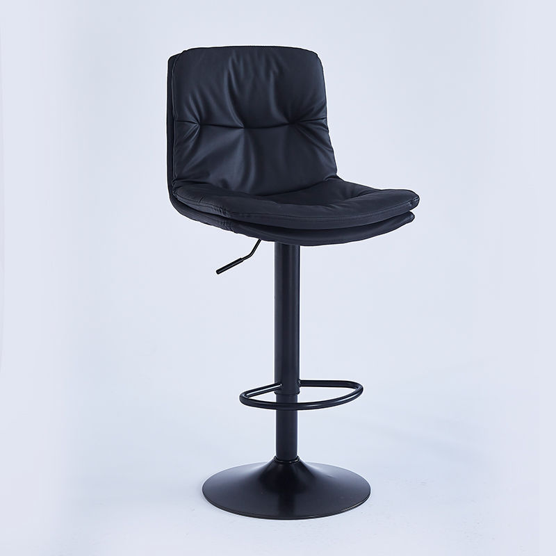 Silla de bar nórdica, respaldo moderno y simple, silla de bar de lujo, elevación y cajero giratorio, taburetes de bar altos. image 15