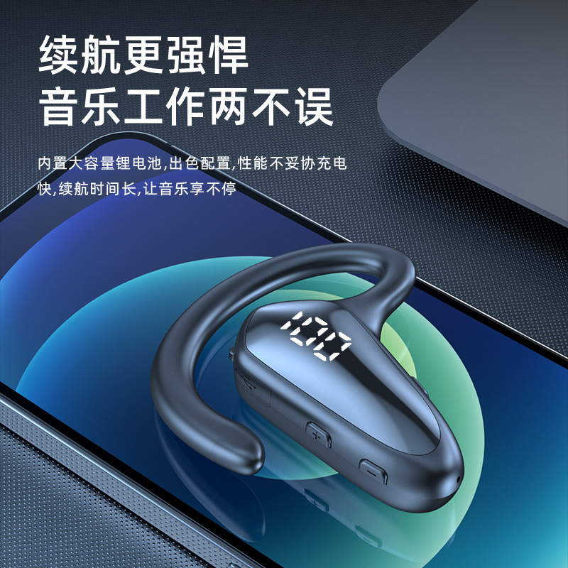 Transfronterizo auricular Bluetooth inalámbrico ultra-larga resistencia pantalla digital deportes auriculares Huaqiang Norte al por mayor
