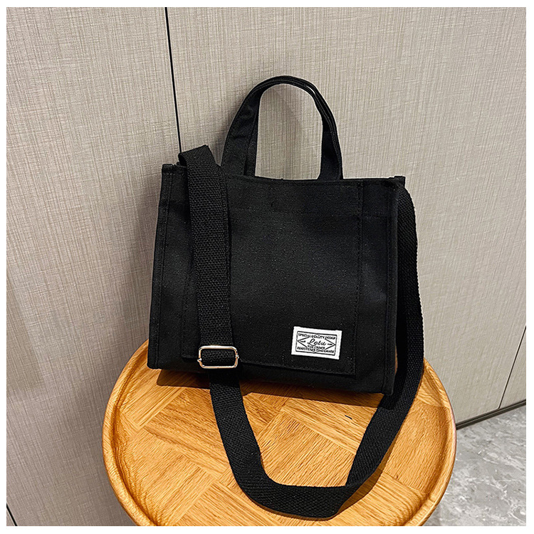 257g Weight Polyester Lining Material Sewing Thread Fashion Element Zipper Closure Type Single Shoulder Strap, Top Handle Strap Type Square Bag Bags Type Casual Occasion Canvas Material Solid Color Pattern All Seasons Season Women's Gender Streetwear Style Square Shape Women's Canvas Solid Color Streetwear Sewing Thread Square Zipper Square Bag 36