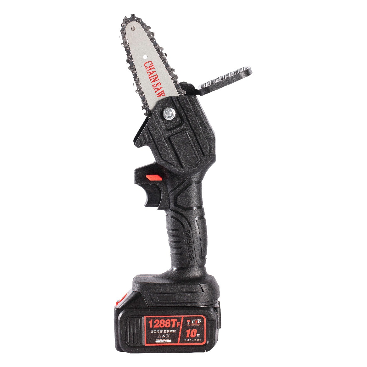 De litio recargable de mano única sierra eléctrica de cadena portátil hogar al aire libre inalámbrico pequeño árbol de tala poda mano Sierra