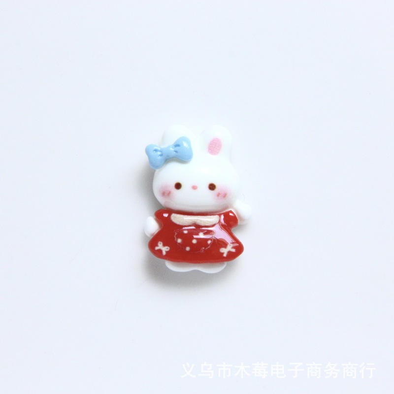 卡通红蓝树脂饰品批发儿童发饰diy贴片材料小女孩kt猫蝴蝶结花朵|undefined