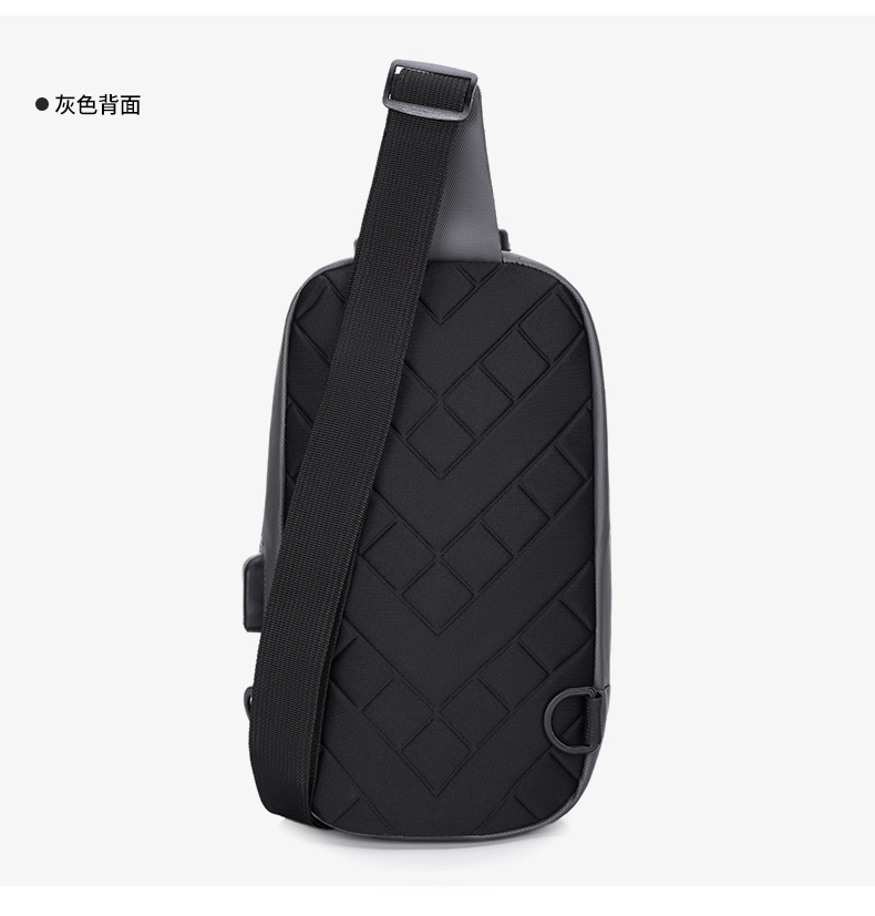 Men's crossbody bag with password lock, black large-capacity sports motorcycle bag, single-shoulder crossbody men's chest bag undefined