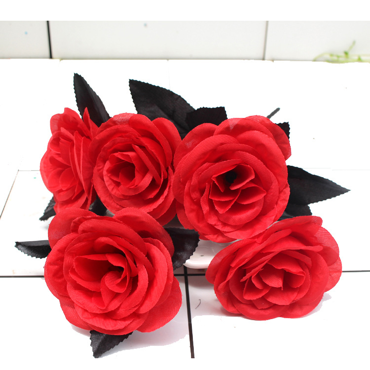 (Cross-border trading), black realistic flower arrangements, decorative flowers for home use, dress up 2