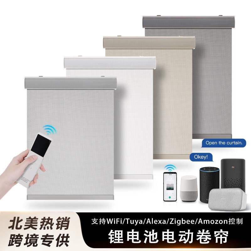 Duya Lithium Battery Electric Roller Blinds, Smart Adjustable Office Curtains, Hotel Project Fully Automatic Electric Sunshade Curtains Duya Lithium Battery Electric Roller Blinds, Smart Adjustable Office Curtains, Hotel Project Fully Automatic Electric Sunshade Curtains