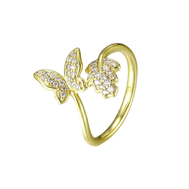 Xuping Anillo abierto estilo retro europeo – diseño minimalista, ajustable, estilo coreano