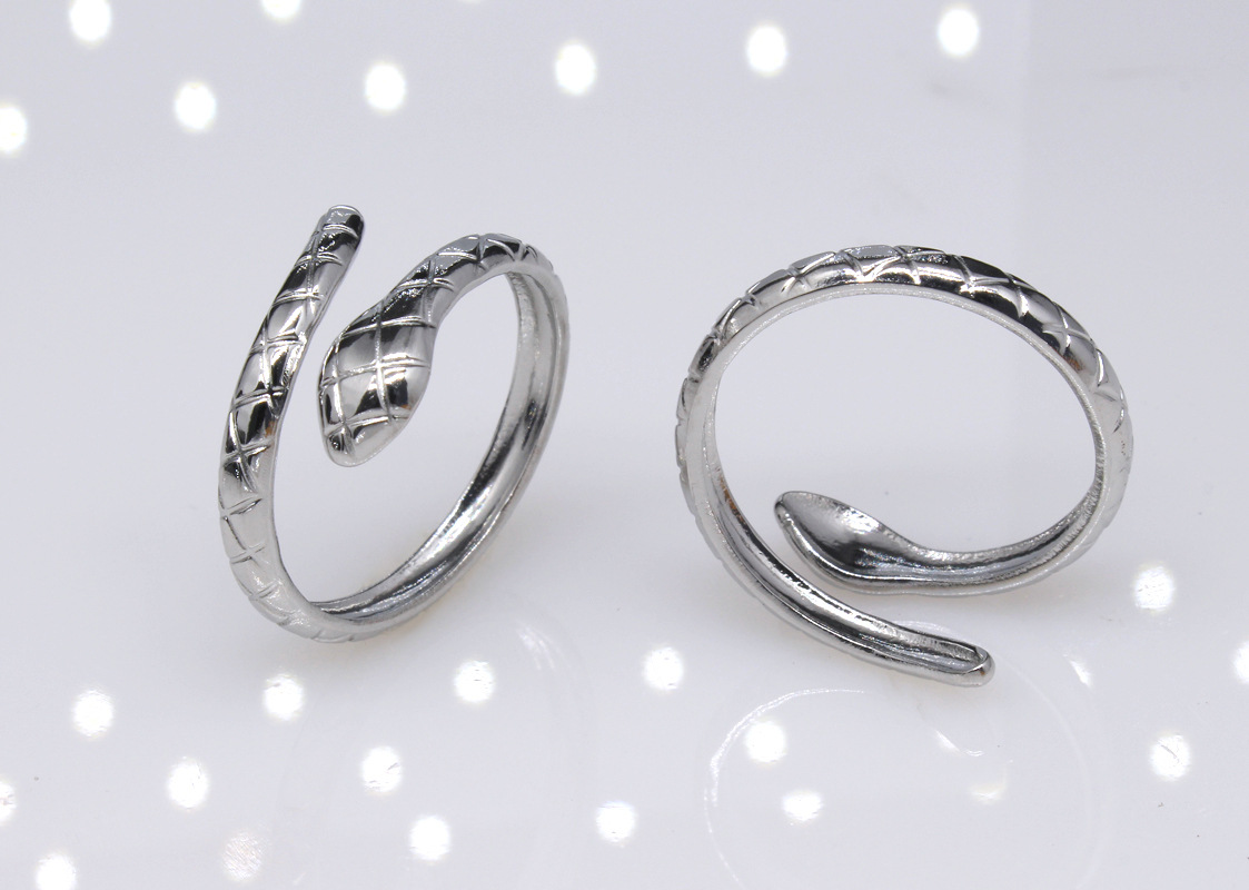 12g Weight Rings Classification Adjustable Ring Size 1 Piece Quantity Retro Geometric Eye Solid Color Titanium Steel Plating Rings 1 Piece