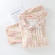 Bamboo Fiber Pajamas suit with Chest Pad Spring and Summer Thin Fresh Sweet Girl-next-door Long-sleeved Trousers Home Clothes