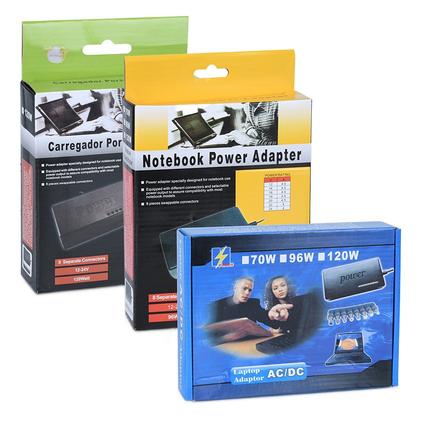 Cargador multifuncional de la energía del cuaderno del adaptador 12-24V del cuaderno de la fábrica 96W de Shenzhen