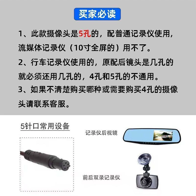Universal rear view mirror, recorder, waterproof CCTV camera, lens