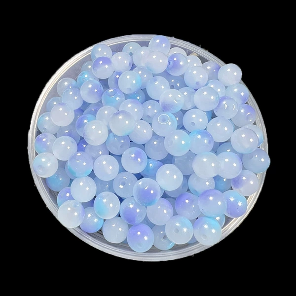 15 blue purple, 8mm in total 200 pieces, 2 packs, beaded wire