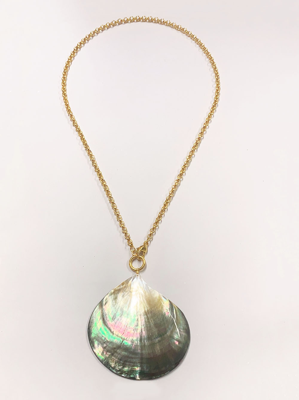 Wholesale Jewelry Casual Simple Style Sun Shell Titanium Steel Beaded Pendant Necklace display picture 5