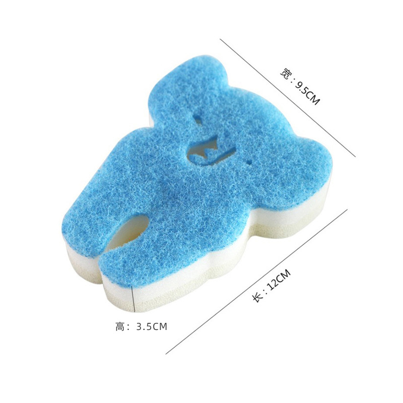 动物造型海绵擦 家用双面清洁海绵擦 大象三层复合海绵块