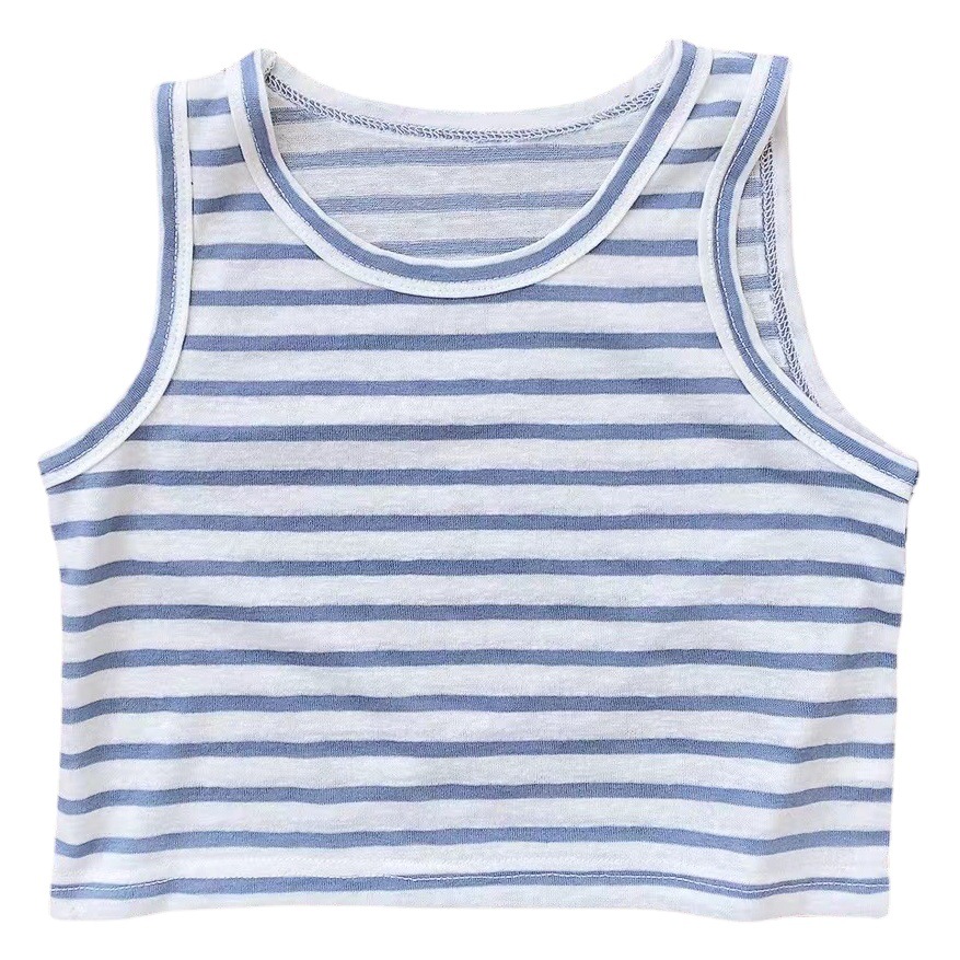 [Clearout] chaleco a rayas para niños, ropa de verano, ropa para niños de estilo coreano, camiseta sin mangas para bebés, sección delgada de verano