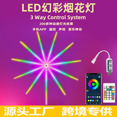 新年のカラフルな花火ライト LED 装飾音楽 Bluetooth 音声制御ライト スマート流水競馬雰囲気クリスマスライト