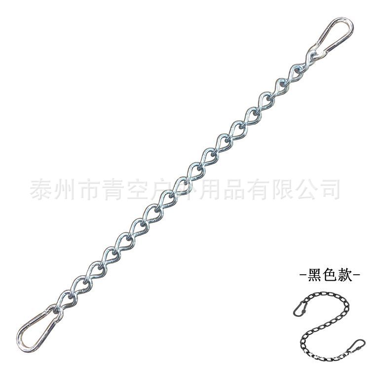 Hamaca de acero inoxidable silla colgante conexión cadena giratoria columpio electroforesis alargada Cadena de botón negro traje de conexión de bolsa de arena