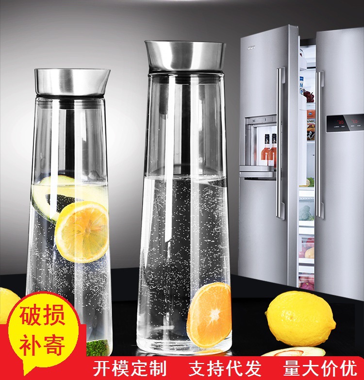 Botella de agua fría de gran capacidad hogar anti-fuga lateral botella de agua fría con tapa de acero inoxidable