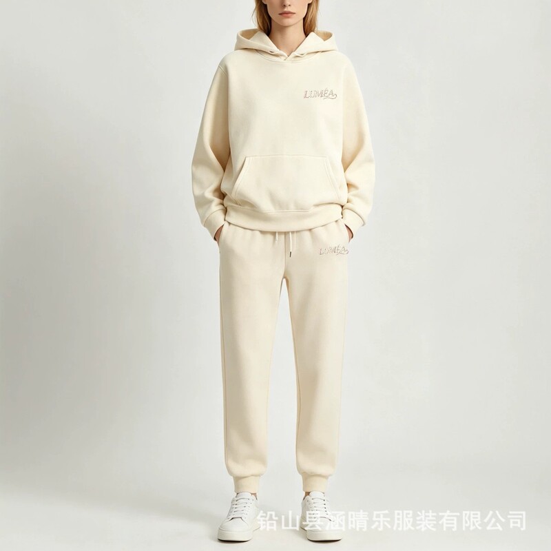 【】Small letter print hooded sweatshirt and sweatpants set, loose casual two-piece set, in stock, new early autumn 2026 model 【】Small letter print hooded sweatshirt and sweatpants set, loose casual two-piece set, in stock, new early autumn 2026 model