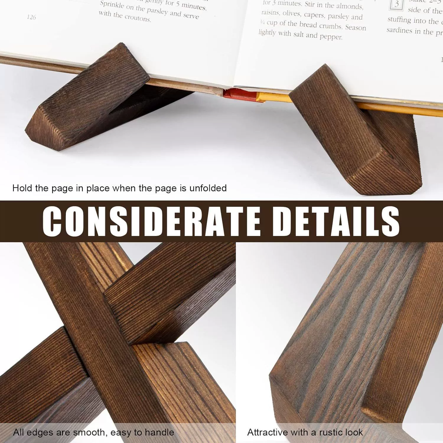 Деревянная столовая подставка для домашнего меню кухонная подставка для меню подвесной кабинет для настольного чтения деревянная подставка для книг