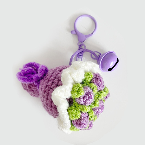 Mini finished yarn hand-held rose Valentine's Day DIY creative gift keychain sunflower decoration hanging ornament
