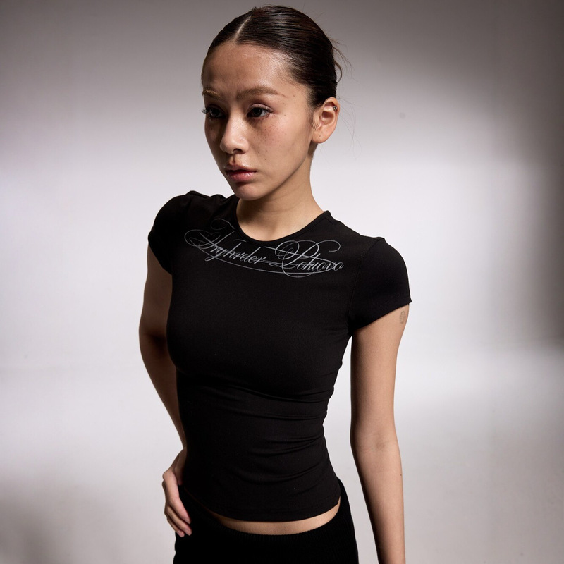 Pokiovo Spicy Girl Summer Round Neck Printed Slim-Fit Short-Sleeve T-Shirt Crop Top Women's Regular Shoulder Base Shirt Women's Clothing Thirteen Lines Pokiovo Spicy Girl Summer Round Neck Printed Slim-Fit Short-Sleeve T-Shirt Crop Top Women's Regular Shoulder Base Shirt Women's Clothing Thirteen Lines
